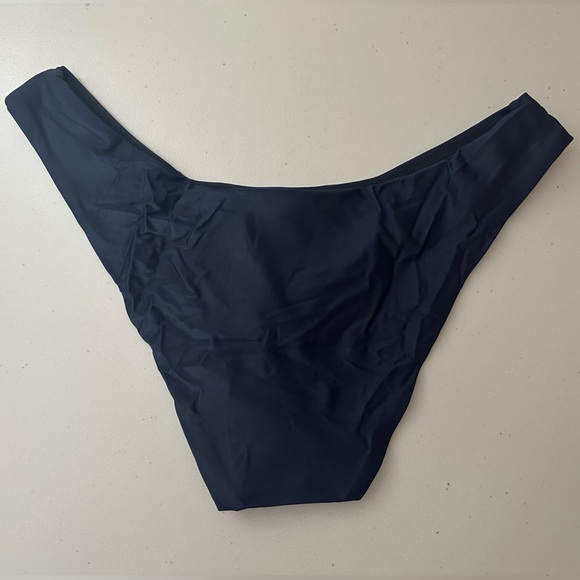 J.Crew Curved-Waist Cheeky Bikini Swim Bottom Navy Blue Size Medium - Picture 6 of 6